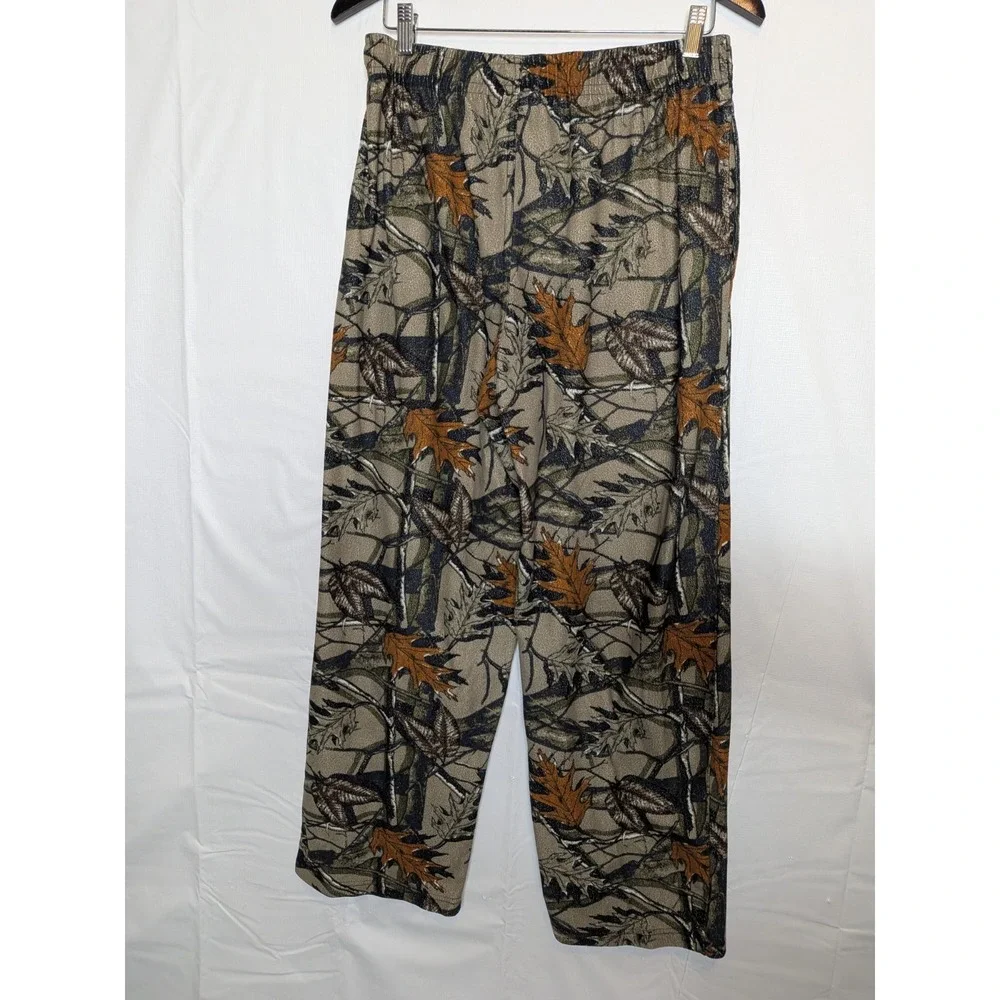 Vtg Fruit Of The Loom Mens Pajama Pants Camo Medium Hunting Baselayer Drawstring